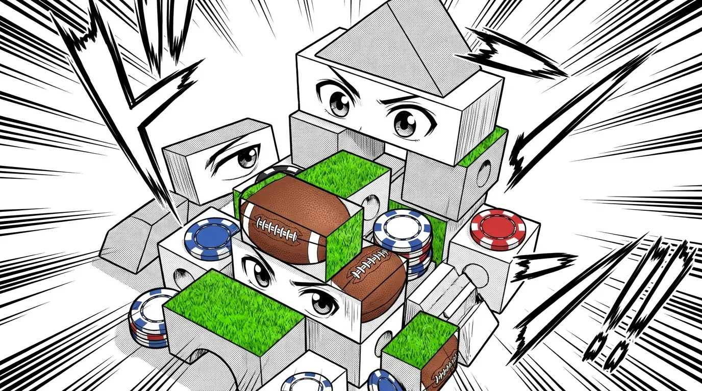 Modular building blocks combining sports and betting elements together