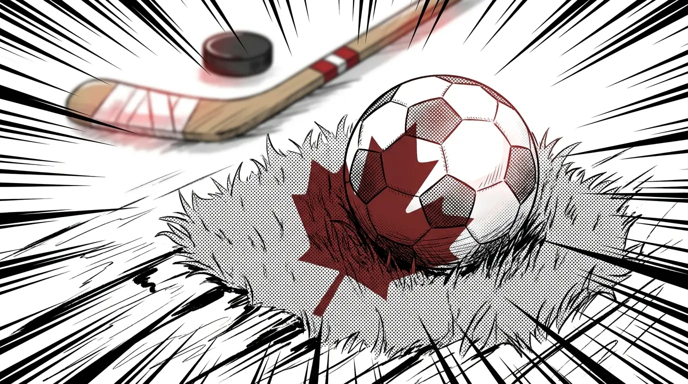 Sports equipment with Canadian symbols and Asian handicap theme