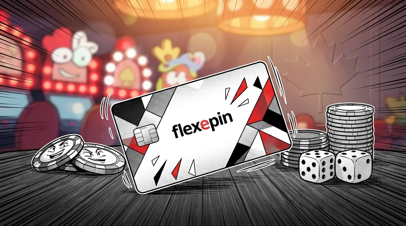 Flexepin card with poker chips and Canadian themed elements
